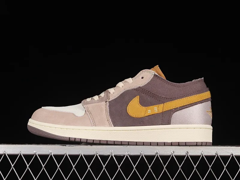All categories Air Jordan Jordan series basketball shoes Air Jordan 1 Low Z version Air Jordan 1 Low "Taupe Hazet" AJ1 Joe 1 meter purple orange retro culture and leisure sports sneakers DN1635-200